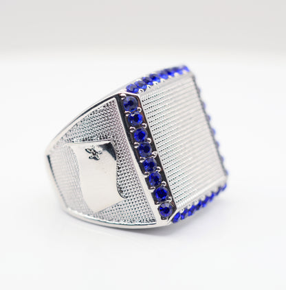 Signature Ring Silver/Blue