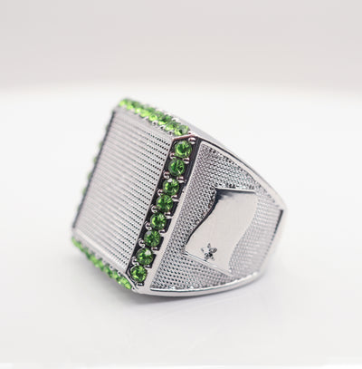 Signature Ring Silver/Green