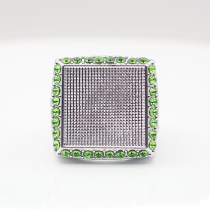 Signature Ring Silver/Green