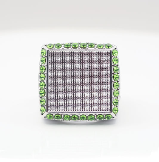 Signature Ring Silver/Green