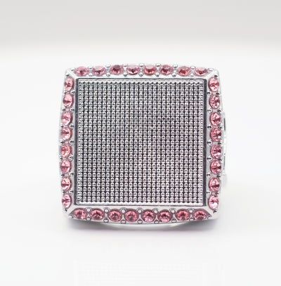 Signature Ring Silver/Pink