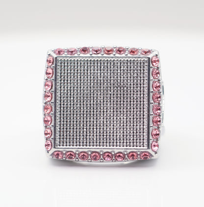 Signature Ring Silver/Pink