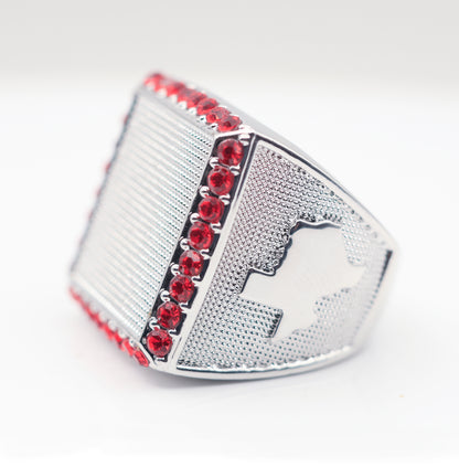 Signature Ring Silver/Red