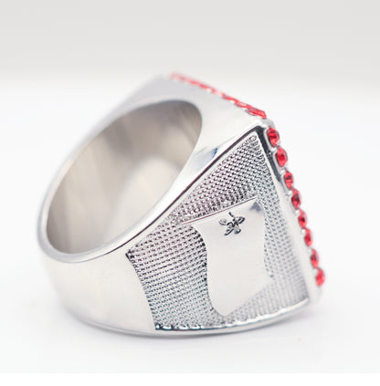 Signature Ring Silver/Red