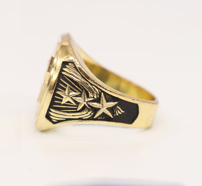 Gold MVP Ring Red Letter
