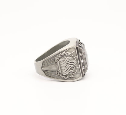 Torch Ring Baseball Silver