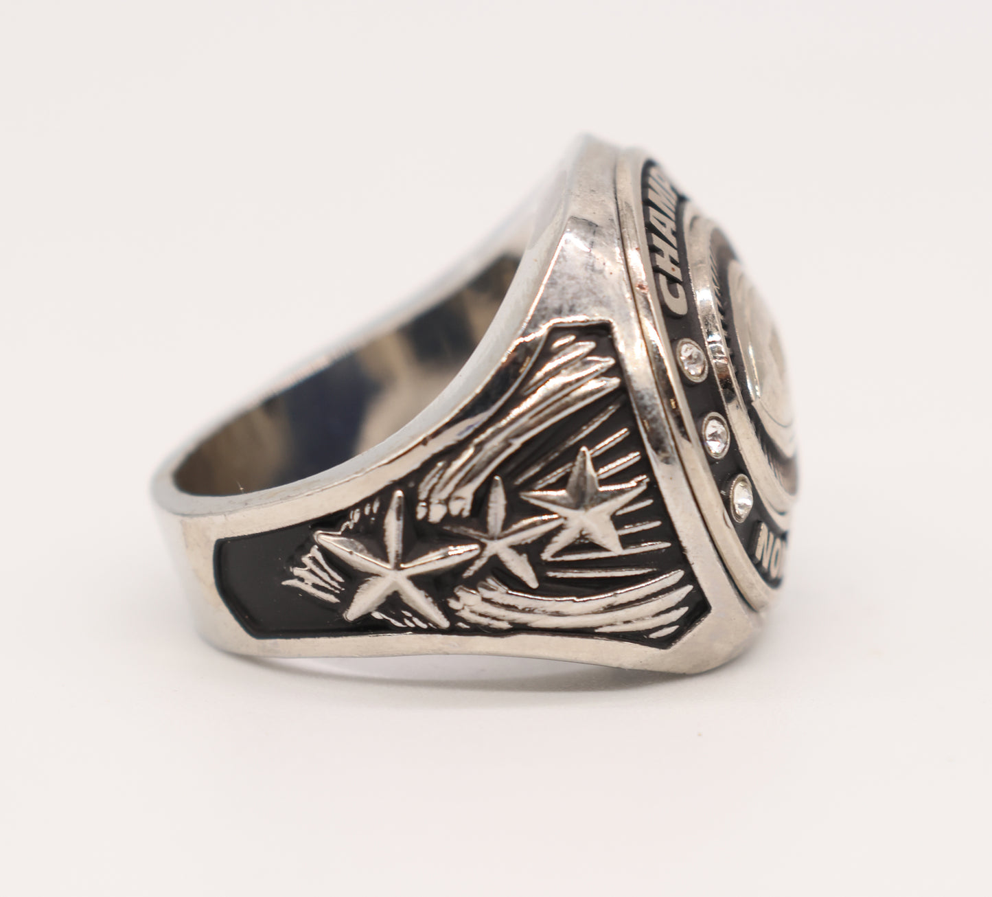 Football Silver Champion Ring