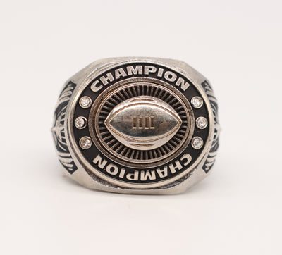 Football Silver Champion Ring
