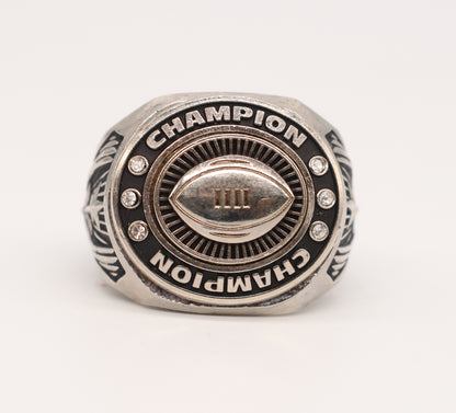 Football Silver Champion Ring